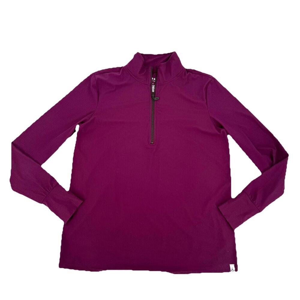 Torrid Active Quarter Zip Top Womens 1X Purple Nylon Spandex Long Sleeve Stretch